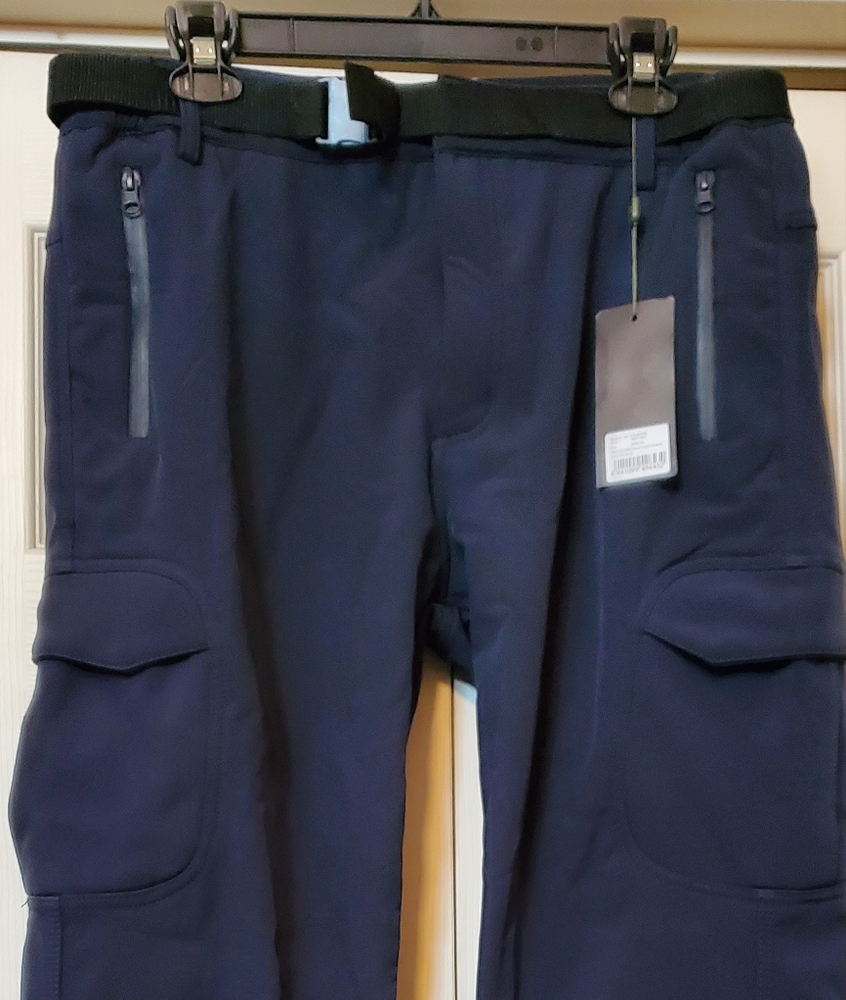 Free Soldier Fleece Lined Snow Ski Pants Size 34 Navy New